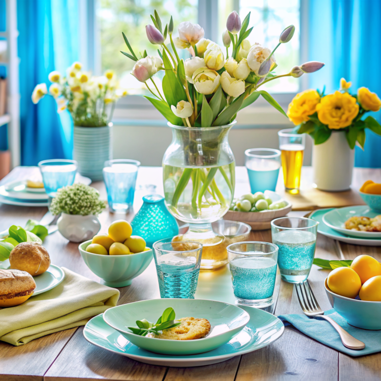  A Festive Dining Table With Seasonal Spring Foods