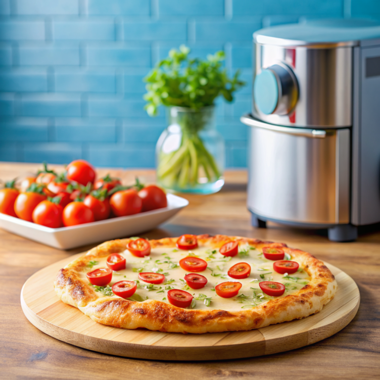 A Wholemeal Round Cheese And Tomato Pizza On The 